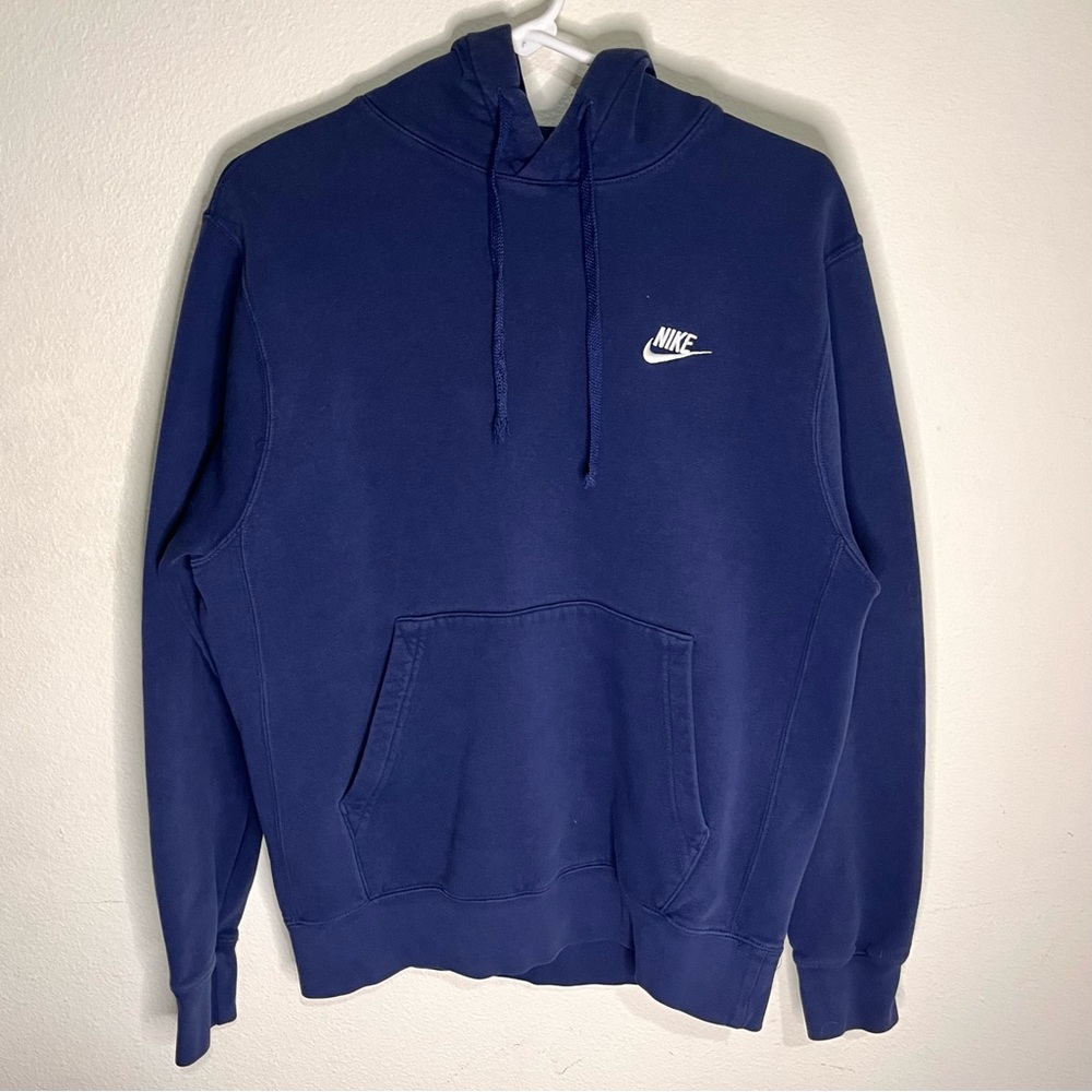 Y2K Nike Pullover Sweatshirt Hoodie Navy Blue Mens Medium